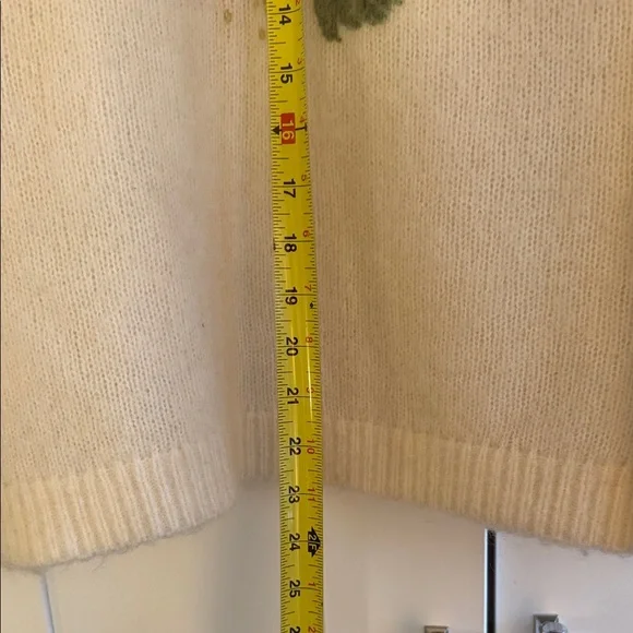 Sezane Floral Knit Sweater - Cream with Pink and Blue Accents - Picture 9 of 10